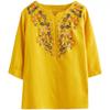 Ethnic Cotton Linen Slimming Top - Summer 2023 Women's Fashion