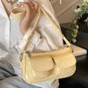High-value simple shoulder underarm commuter bag women's 2025 summer new fashion messenger small square bag