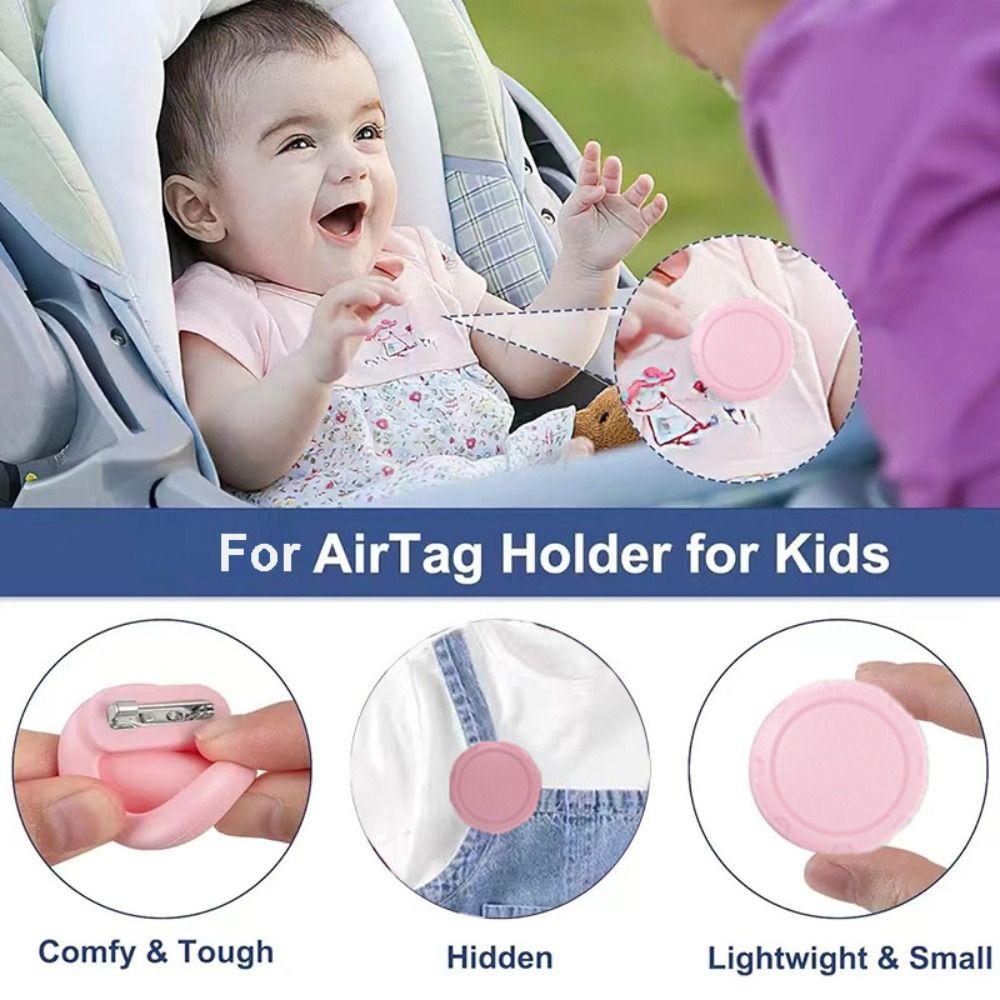 Invisible Pin Tracker Device Case Waterproof Protective Cover Locator Holder for Airtag Kids