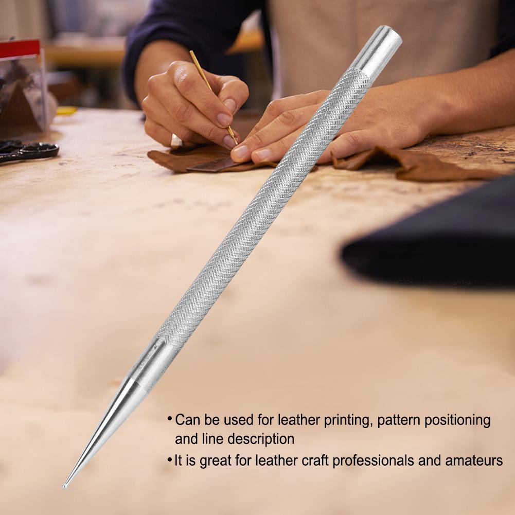 Stainless Steel Round Head Tracing and Positioning Line Pen DIY Leather Tool
