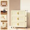 70-90cm No-Install Folding Storage Cabinet for Home, Living Room, Bedroom, Multi-layer Wardrobe, Sundries Organizer.