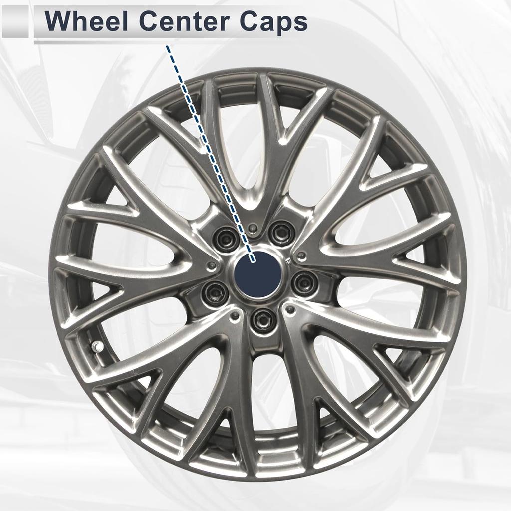 ACROPIX 4 Pcs Wheel Center Caps Hub Caps Rim Center Caps 2.76" 2.95" Wheel Caps Hubcap Center Covers Silver Tone Plastic 4 Clips