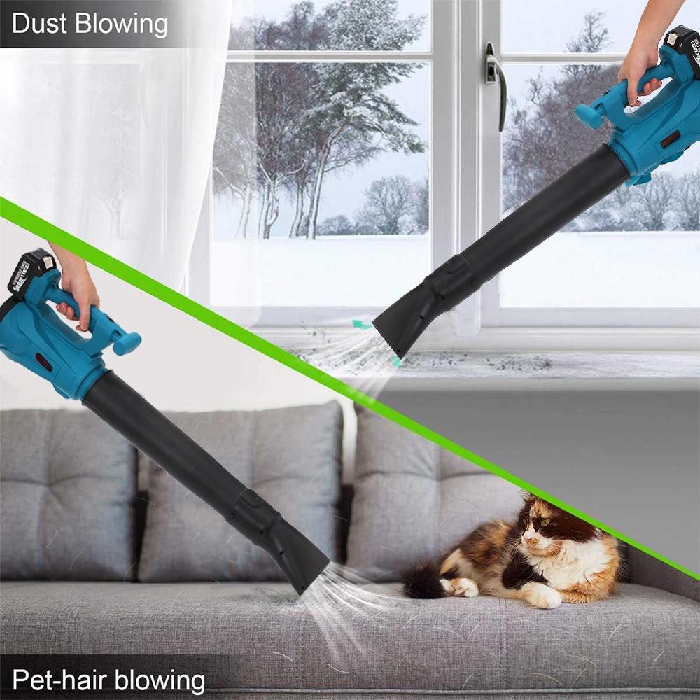 6 Speed Dust Leaf Collector Industry Cordless Air Blower Cleaning Sweeper Garden Tool With 2 battery Snow Blower 4200W 388VF