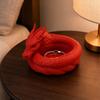 3D-gedrucktes Drachen-Aufbewahrungsfach, Dekorative Schlüsselablage mit Gothic-Fantasy-Design für Ringe, Schlüssel, Münzen, Schmuck, Schreibtisch-Organizer-Tablett für Homeoffice