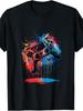 Gamer Spelkontroll Pad Färgdroppande Spel T-shirt.jpgSamma Stil för Män och Kvinnor 2025 Sommar Kortärmad Tryckt T-shirt Ren 220G