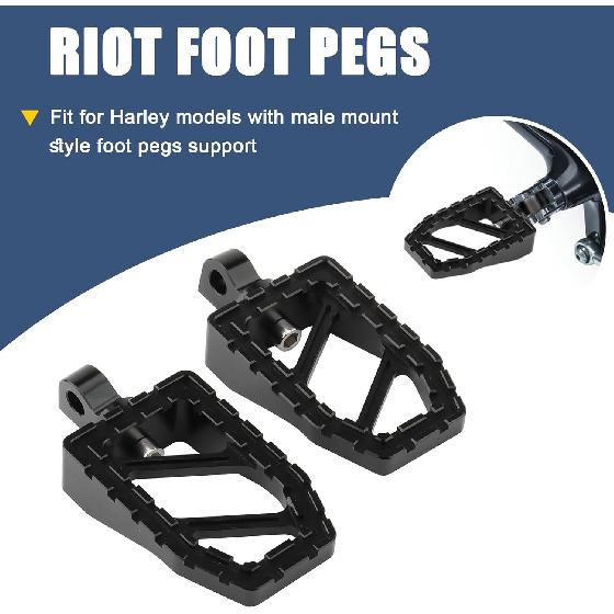 Motorrad Fußrasten Riot Pegs Male Mount Trittbretter Fußstütze für Dyna Touring Road Glide Road King Street Glide Electra Glide Sportster 883 1200