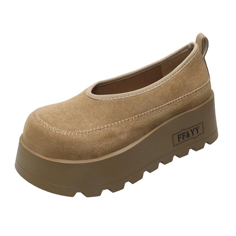 Fashion 2025 Platform Flats Sandals Women Sneakers Shoes Casual Loafers Trend Designer New Spring Suede Comfort Walking Zapatos Mujer