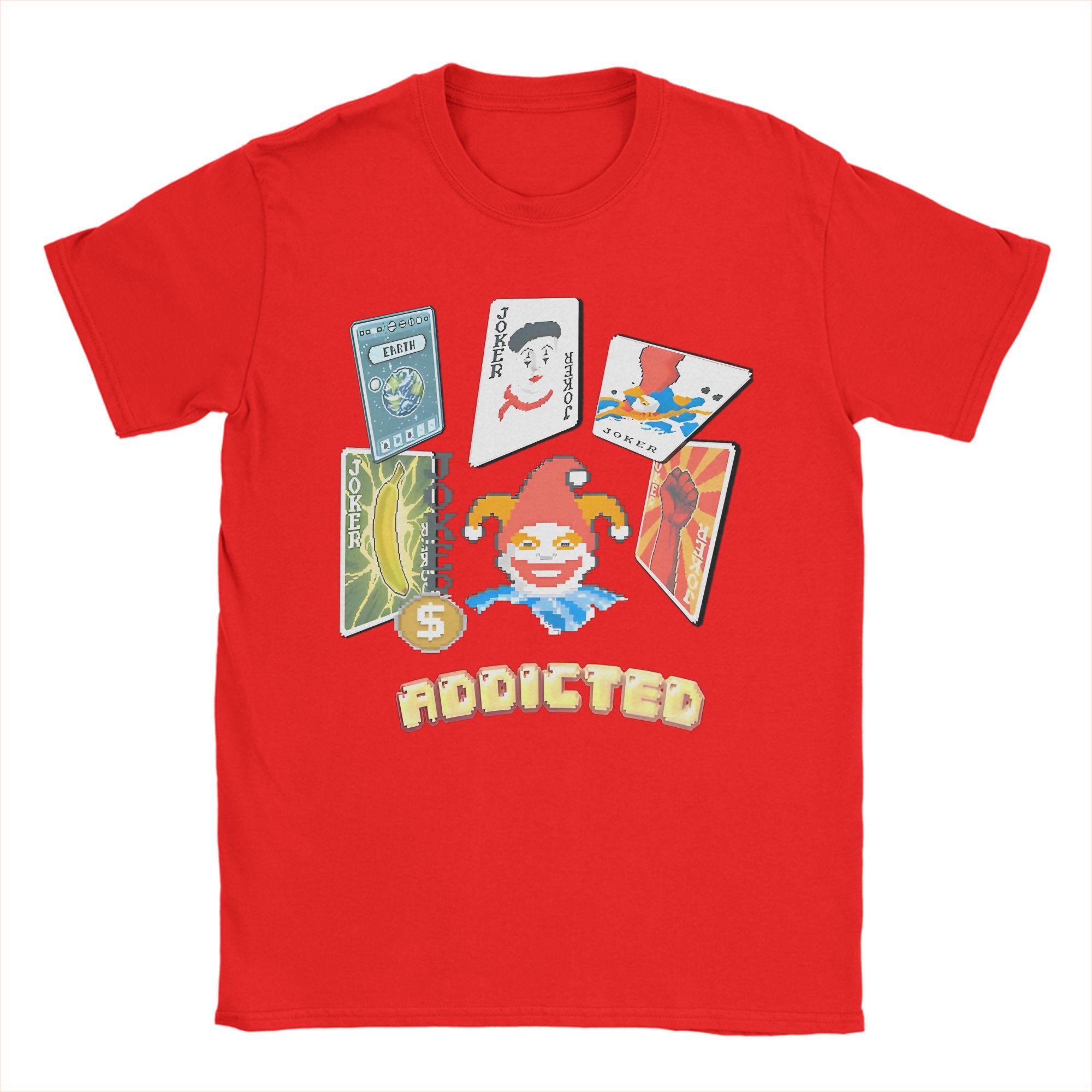 Mens TShirts Balatro Game Card Joker Novelty Pure Cotton Tee Shirt Short Sleeve T Shirt Crewneck Clothing Summer S
