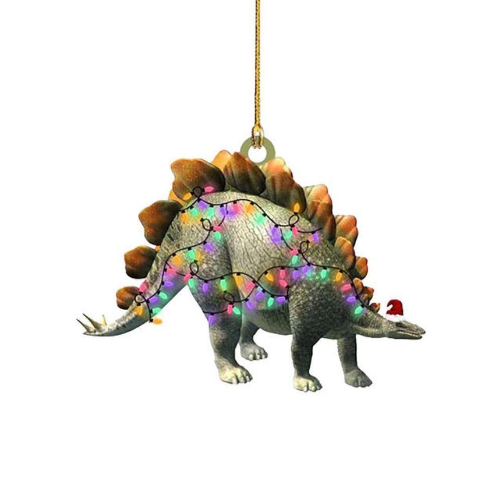 Acrylic Christmas Tree Dinosaur Pendant Decorative Acrylic Christmas Tree Decoration  New Year