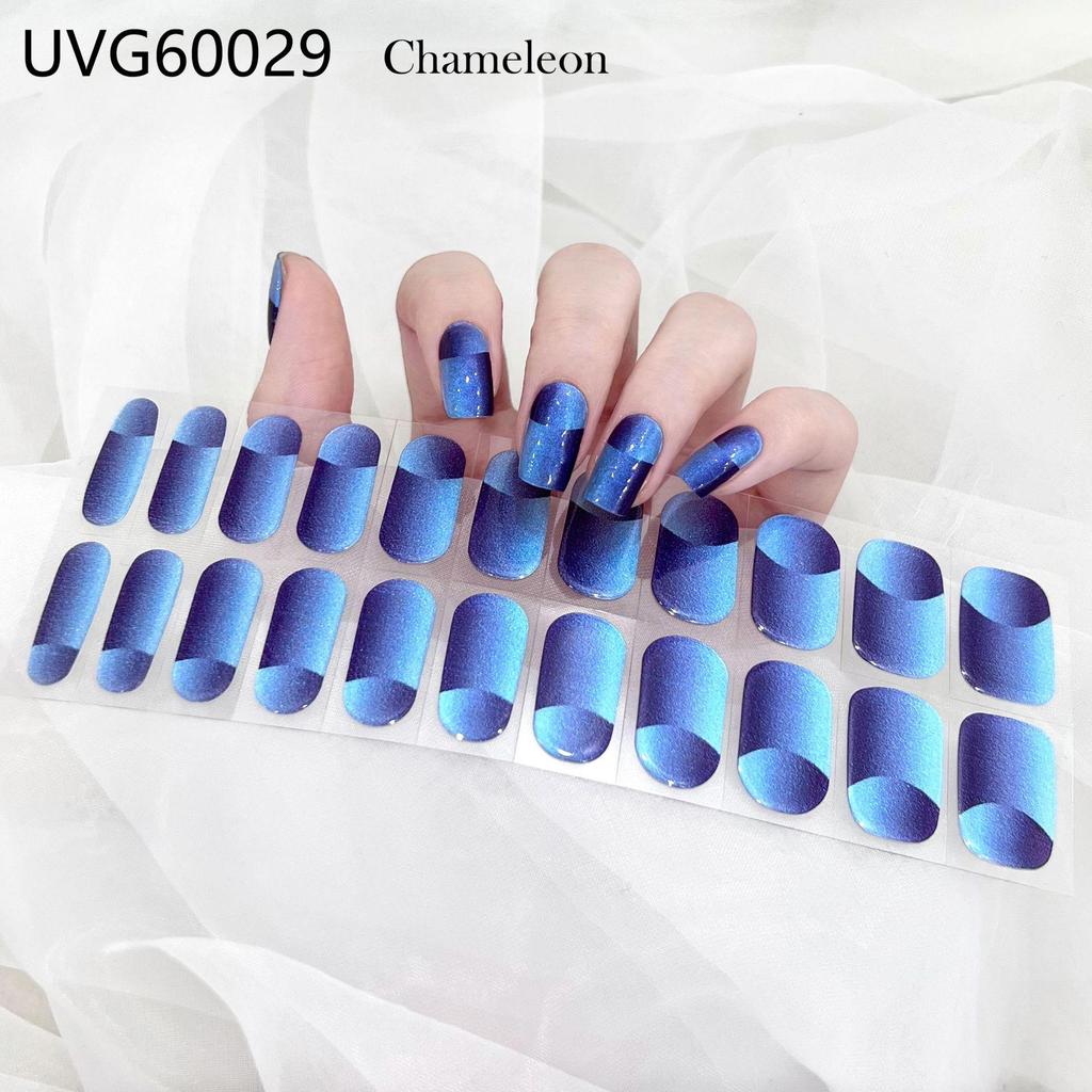 Transparent Nude UV Gel Nail Art Stickers: Semi-Cured, Semi-Baked Manicure Sheets