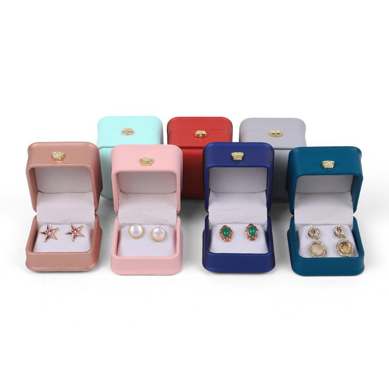 Fashionable Crown Earring Box: 9 Colors for Storing Pearls, Drop Earrings, Gold, Silver, Jade Ear Studs