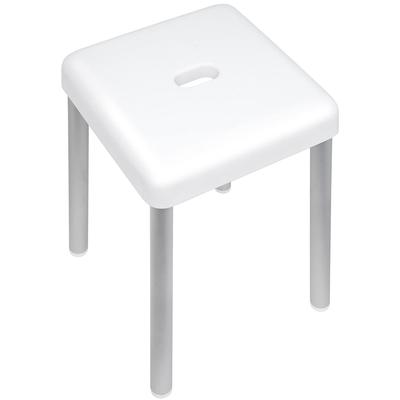 DENIM Bath Stool, 40cm High, Aluminum Legs (White), Mildew and Antibacterial, Made In Japan, B00469