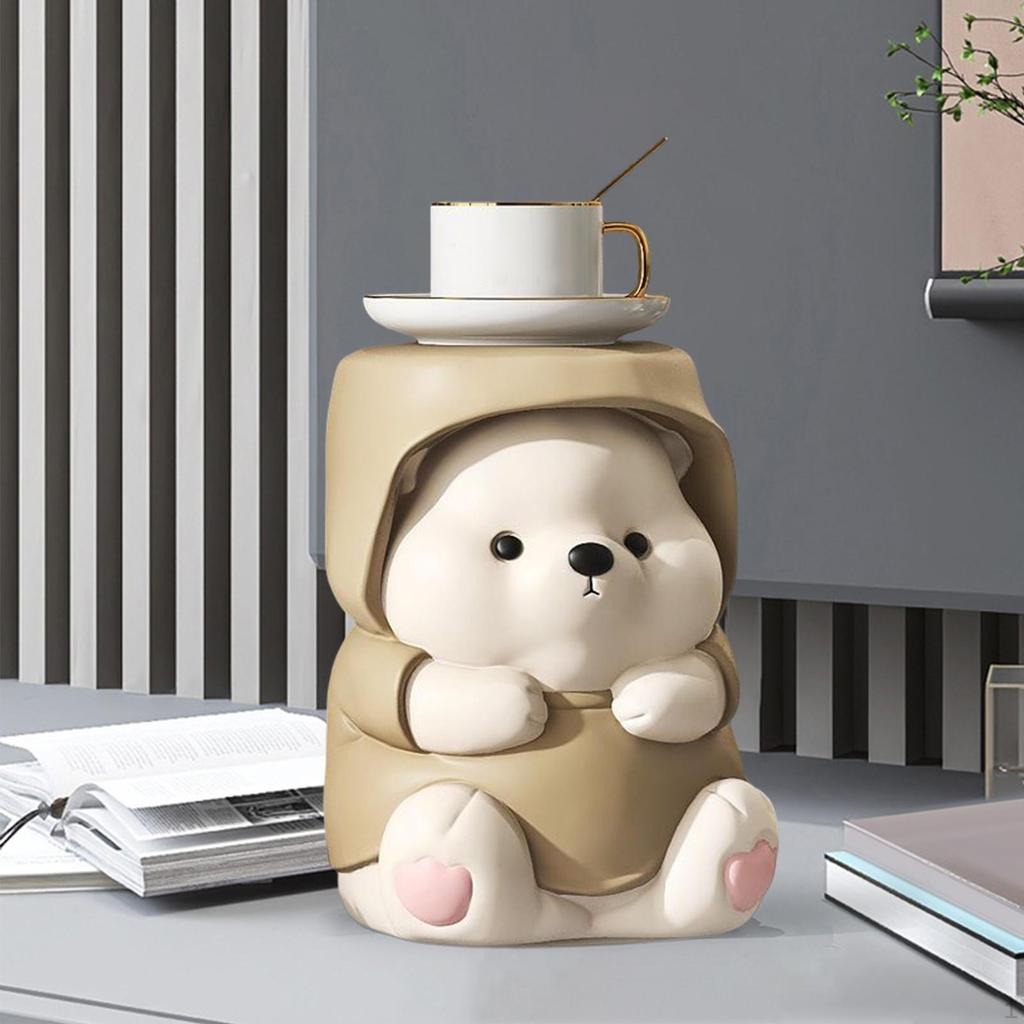 Adorable Bear Figurine Cabinet Decor Office Shelf Balloon Figure Resin Statue