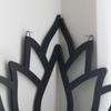 Wooden Lotus Hollow Crystal Storage Shelf - Home Wall Ornament Decoration