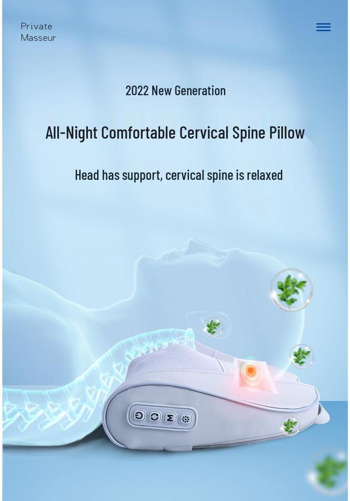 Cervical Spine & Neck Electric Heating Massager - Multi-functional Pillow for Neck and Waist Massage