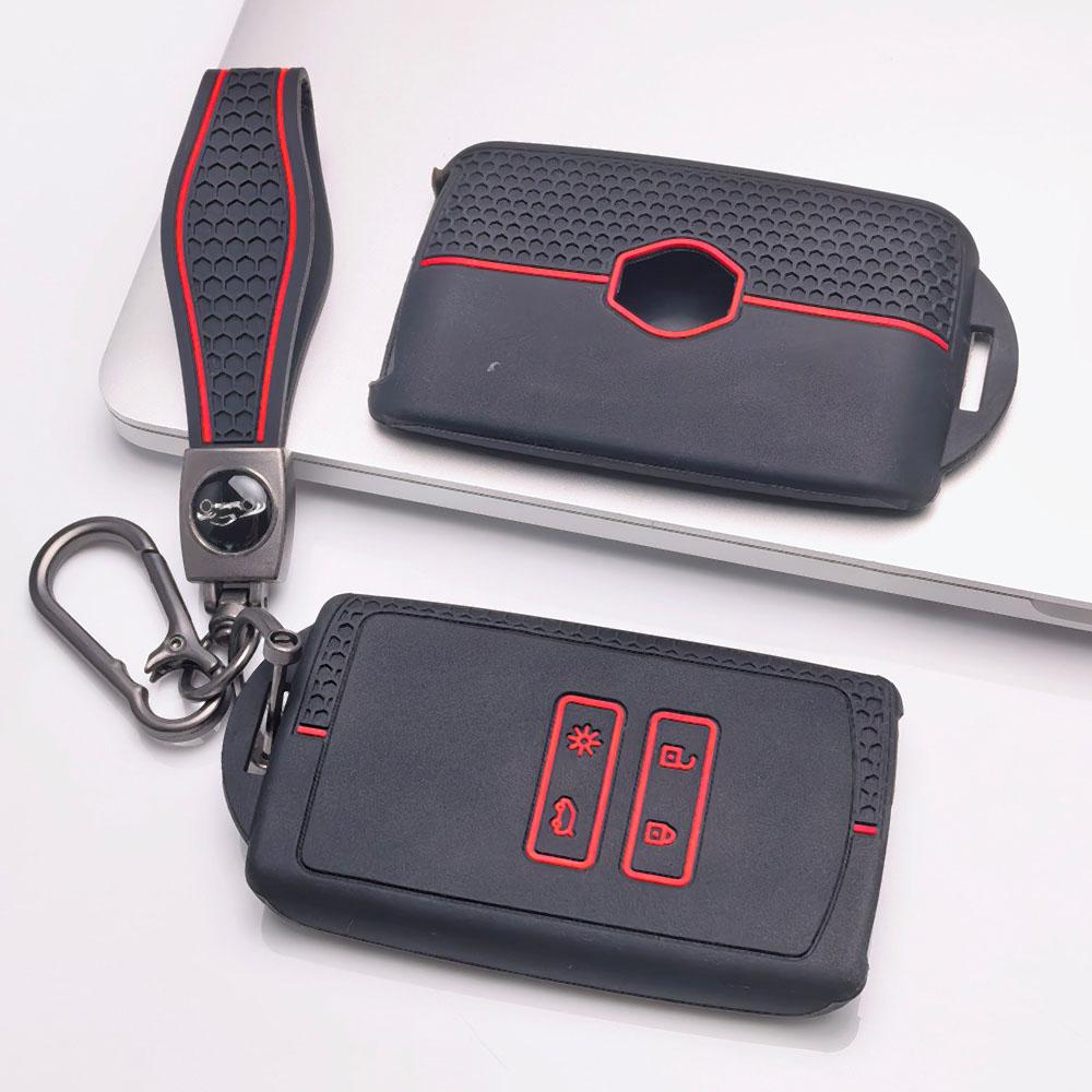 Sleutelhangerhoesje voor Renault Koleos Kadjar Megane Talisman Espace Captur Clio Scenic met Sleutelhanger Krasbestendige Bescherming Schokbestendige Bescherming