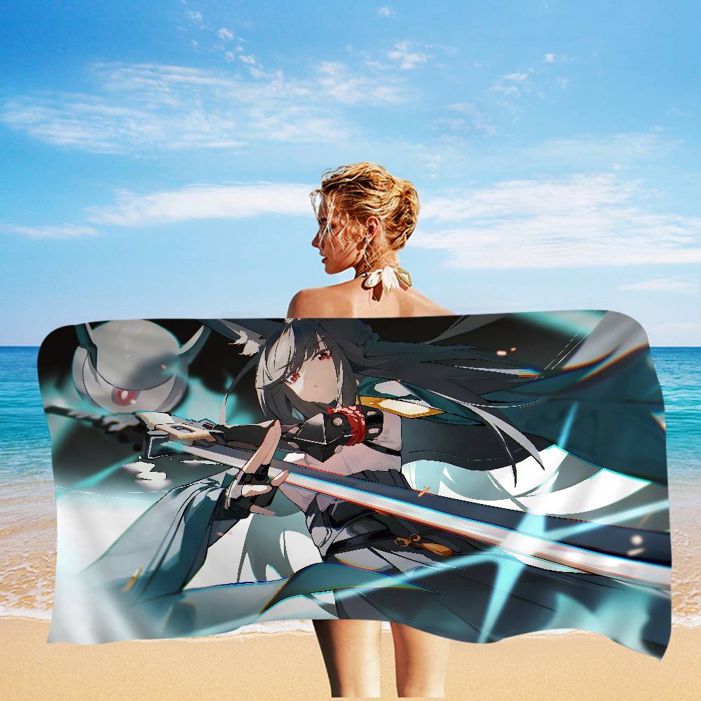 Anime Z-Zenless Zone Zero Beach Towel Colorful Bath Towels For Girl Microfiber Quick Dry Sand Beach Yoga Spa Gym Pool
