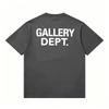 Tricou cu Grafică de Litere Gallery Dept Spălat Vintage Uzat Designer High Street Unisex Supradimensionat Gât Rotund Bumbac Mânecă Scurtă Topuri