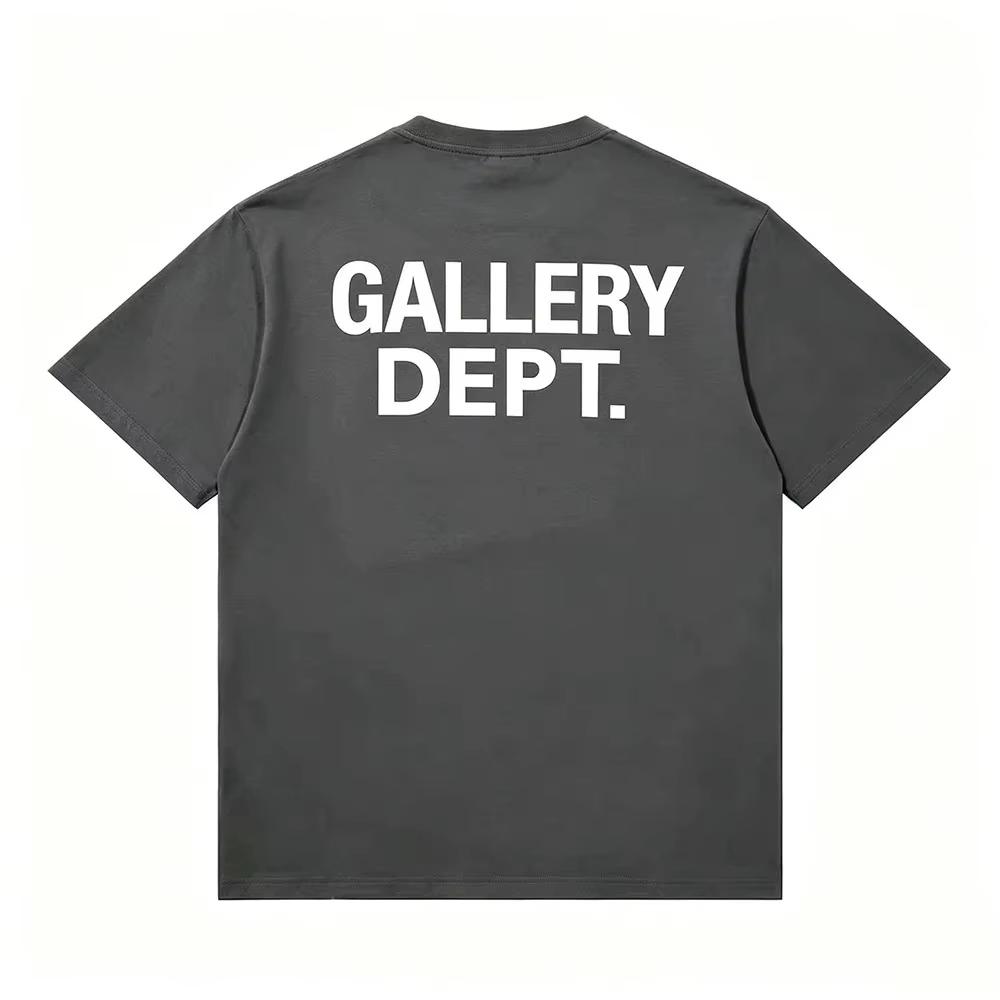 Tricou cu Grafică de Litere Gallery Dept Spălat Vintage Uzat Designer High Street Unisex Supradimensionat Gât Rotund Bumbac Mânecă Scurtă Topuri