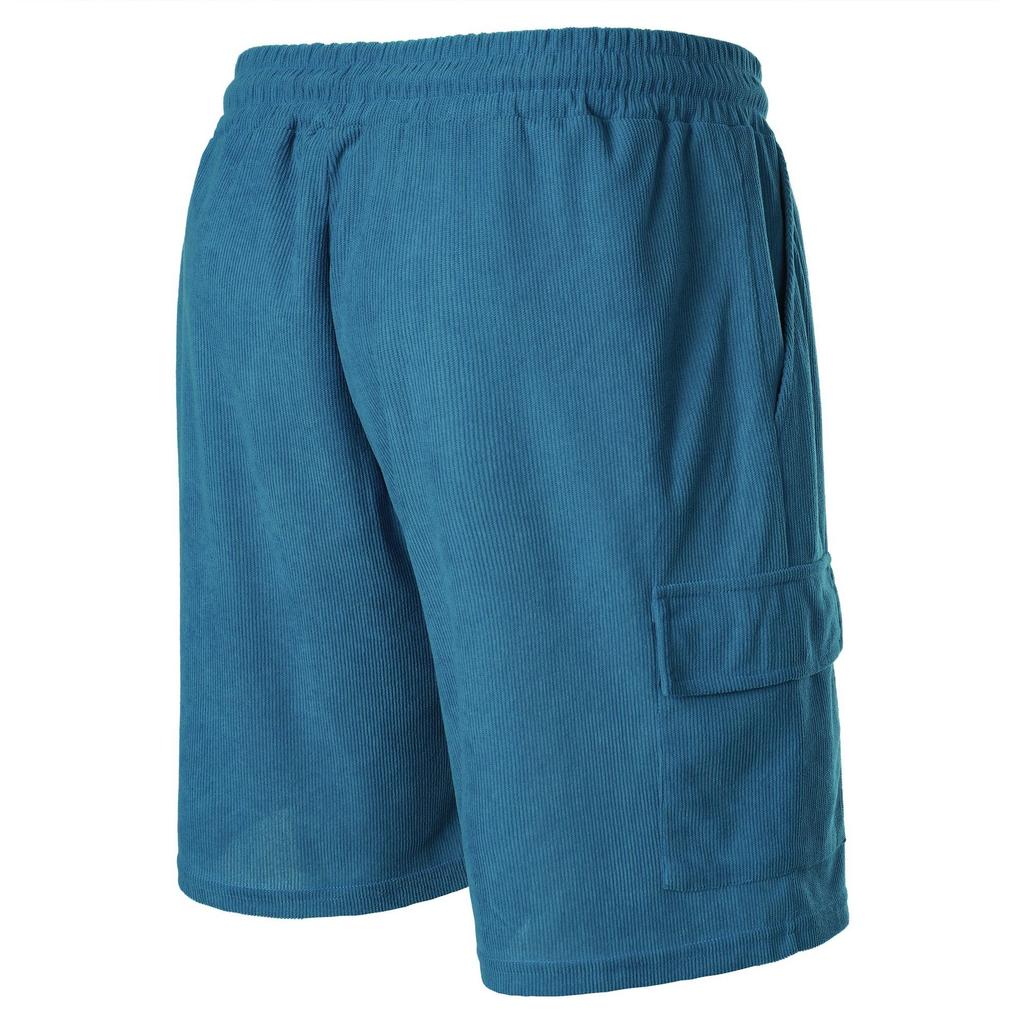 Summer Solid Color Lace Up Sports Five Quarter Shorts Men's Multi Pocket Shorts Casual Pants