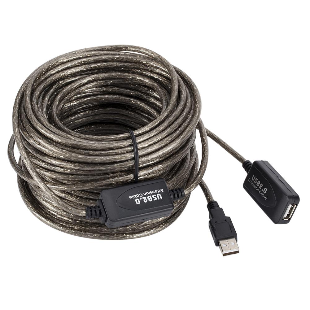 PVC Extension Cable USB Signal Amplification 5/10/15/20m USB 2.0 Extension Cable Male To Female Active Repeater Extender Cord