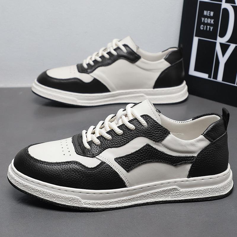 Little white shoes men's color matching breathable thick sole 2025 summer thin new popular casual shoes dad shoes sports board shoes