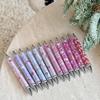 1/6/12pcs Valentine's Day Ballpoint Pens Gifts Lover Pens Set Sweet Holiday Retractable Smooth Writing Black Ink