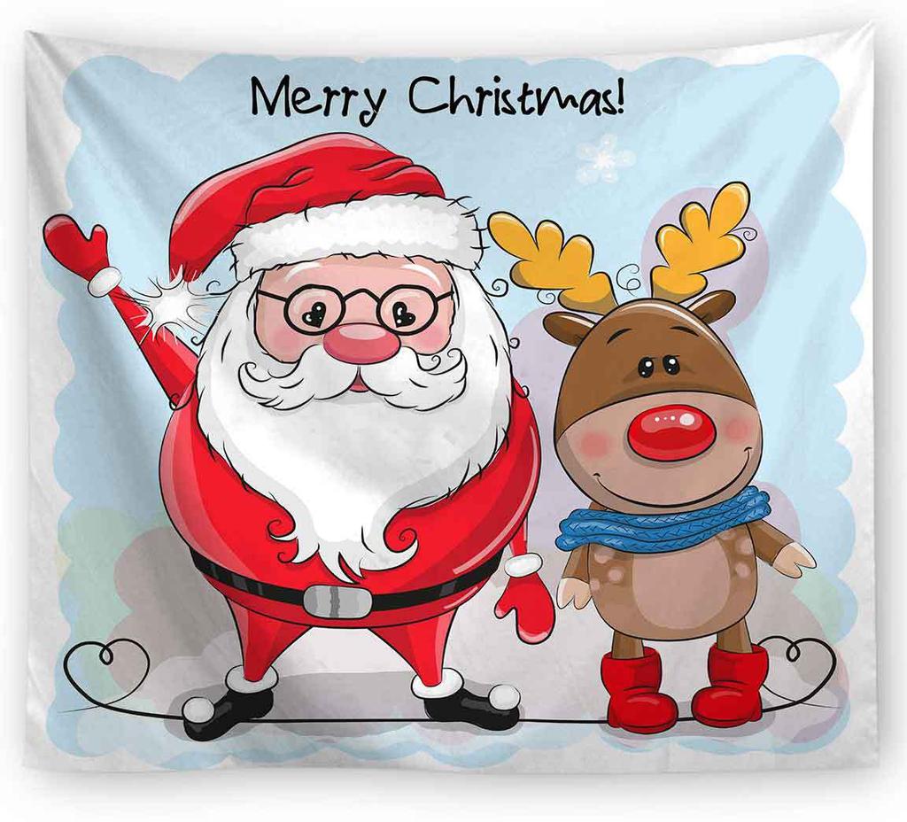 Cross-border Hanging Cloth Foreign Trade Amazon Christmas Printed Tapestry