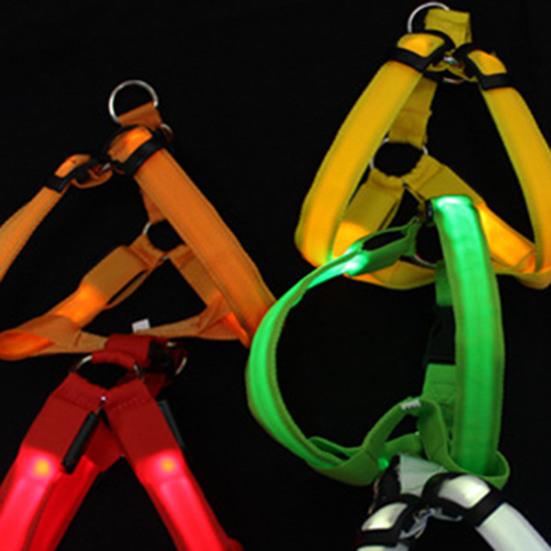 Dog Harness Super Soft Wear Resistant Polyester Medium Dog LED Training Vest Harness