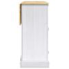 Kitchen Trolley 2 pcs White and Honey Wax 112 x 70 x 91.5 cm