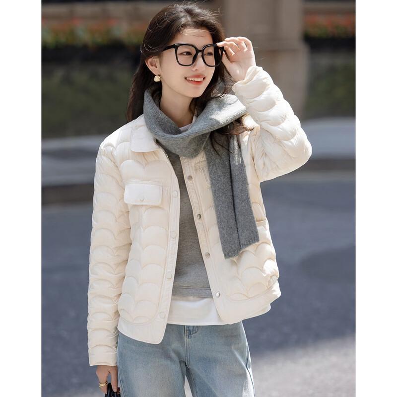Demana Women's Urban 90% Duck Down High-Low Hem Puffer Jacket