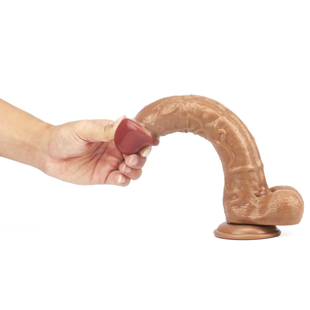 Brown Female Masturbator Generations Healthy Soft Glue Huge Realistic Dildo Suction Cup for Women Big Dick Sex Toys Shop