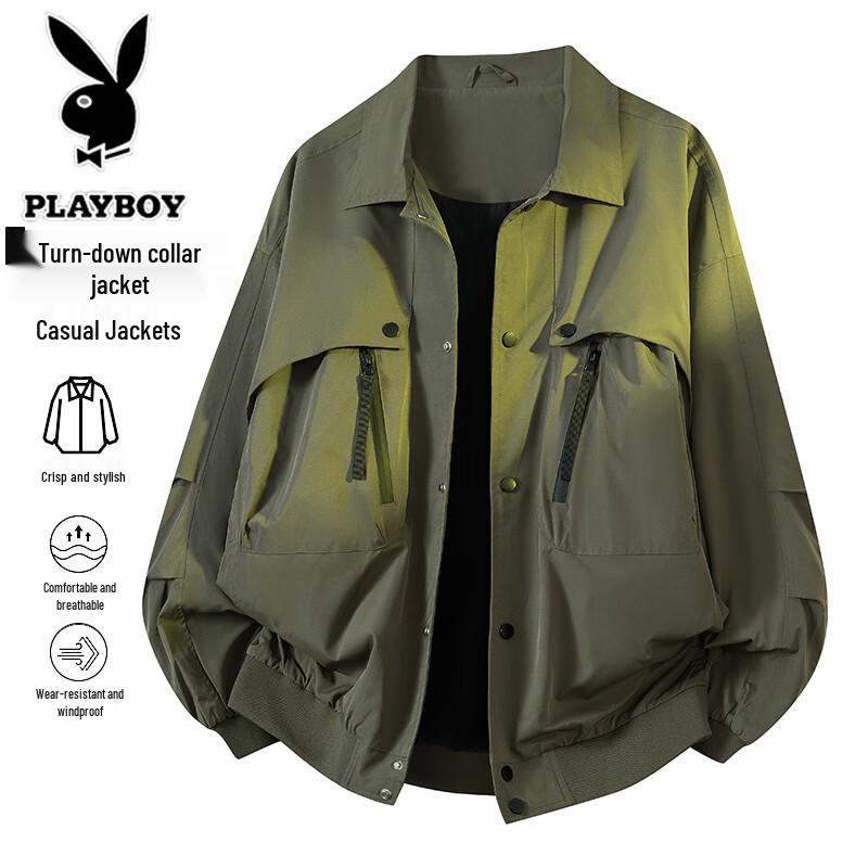 PLAYBOY Men's Loose-Fit Casual Lapel Jacket