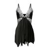 Lingerie For Women Front Closure Babydoll Lace V Neck Mesh Sleepwear Lingerie