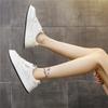 Women's White Versatile Sneakers - Flat, Thick Sole, Stylish 2025 Design for Spring and Autumn