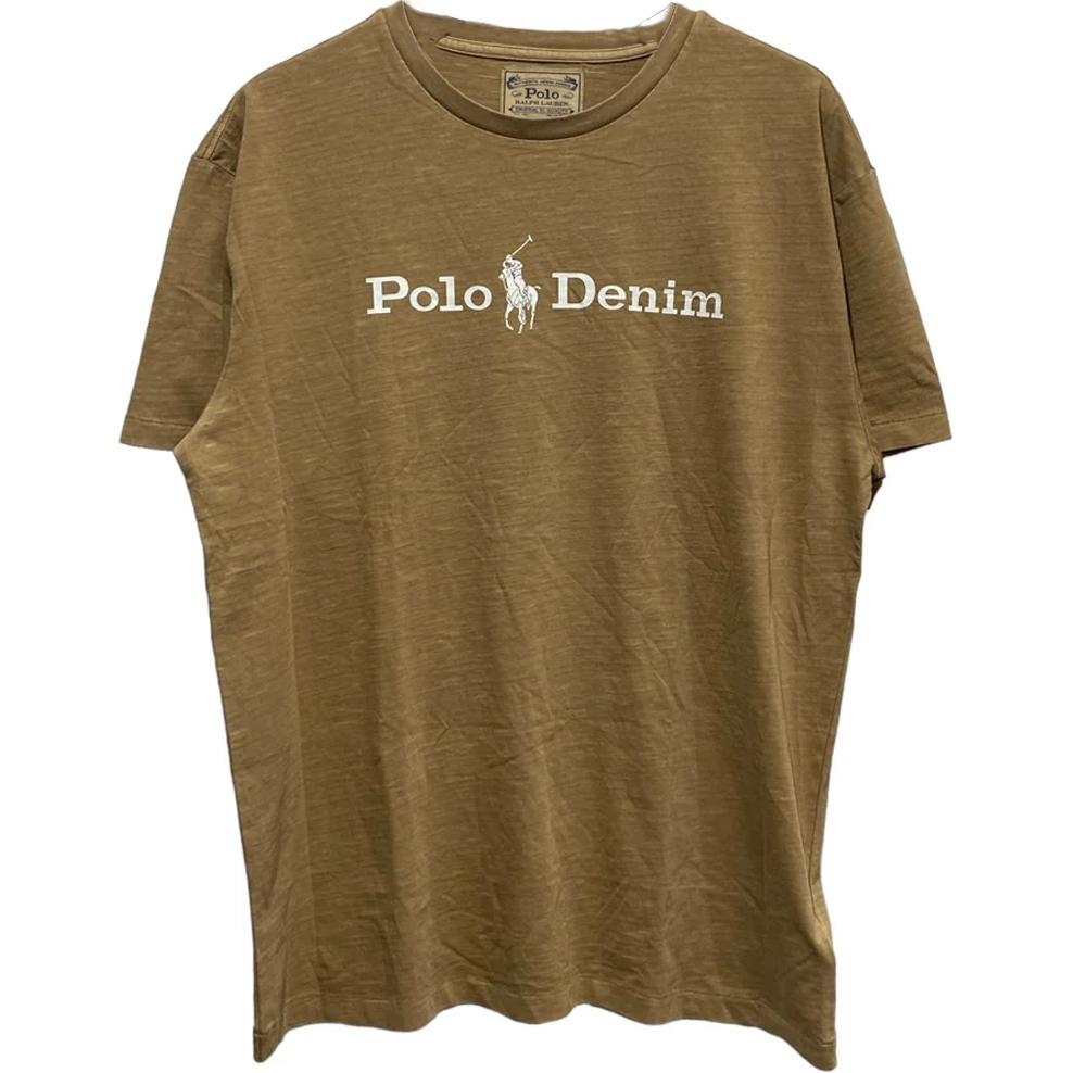 

Мужская футболка Polo Ralph Lauren с логотипом и надписью, с круглым вырезом и короткими рукавами, коричневая 710865496-007 XL