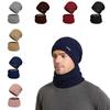 Warm Outdoor Knitted Hat And Scarf Set With Letter Decoration For Season Cold