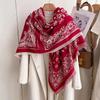 Luxuriöser Winter-Kaschmirschal Damen Quadratische Pashmina-Schals Wickel Damen Dicke Decke Weicher Bufanda Warmer Schal Halstuch