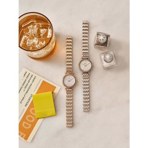Fossil CARLIE MINI ES4649 Women's Watch, Officially Imported, Pink Gold