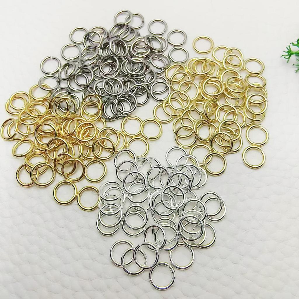 Copper-Plated 14K Gold Open Ring Beaded Jewelry Accessories