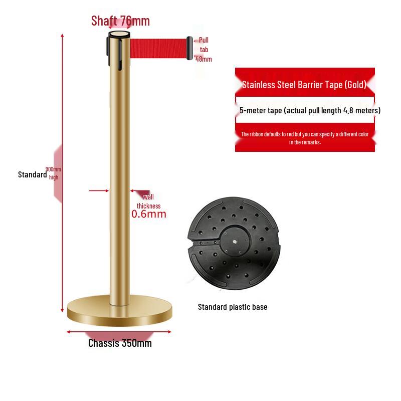 Retractable Belt Barrier with Warning Post