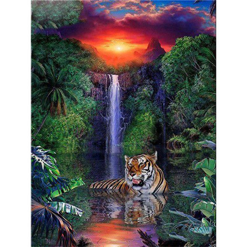 5D DIY Diamond Painting Mountain Landscape Diamond Embroidery Cross Stitch Kit Rhinestone Mosaic Home Decor