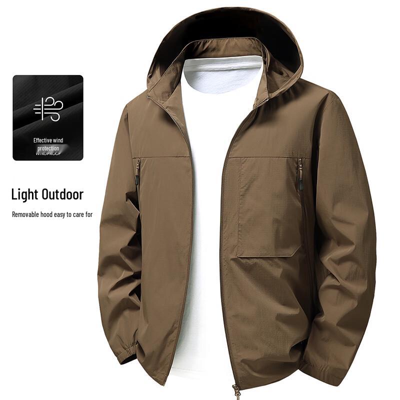 

FIRS Men s Detachable Hooded Casual Jacket XL