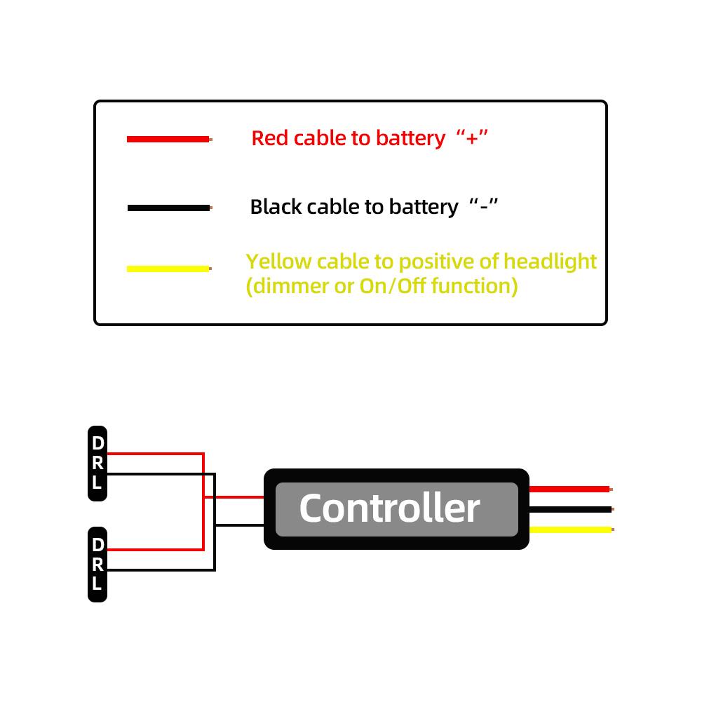 DRL Controller Auto Car LED Daytime Running Light Relay Harness Dimmer On/Off 12-18V Fog Lamp Control