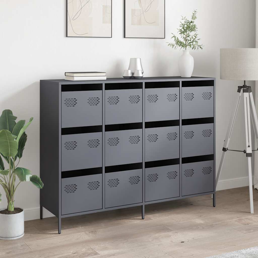 Sideboard Anthracite 135 x 39 x 103.5 cm Cold rolled Steel