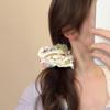 Embroidered Floral Satin Scrunchy Vintage Style Elastic Hair Tie Sweet Lovely Hair Holder for Girls Holiday Gatherings Wear
