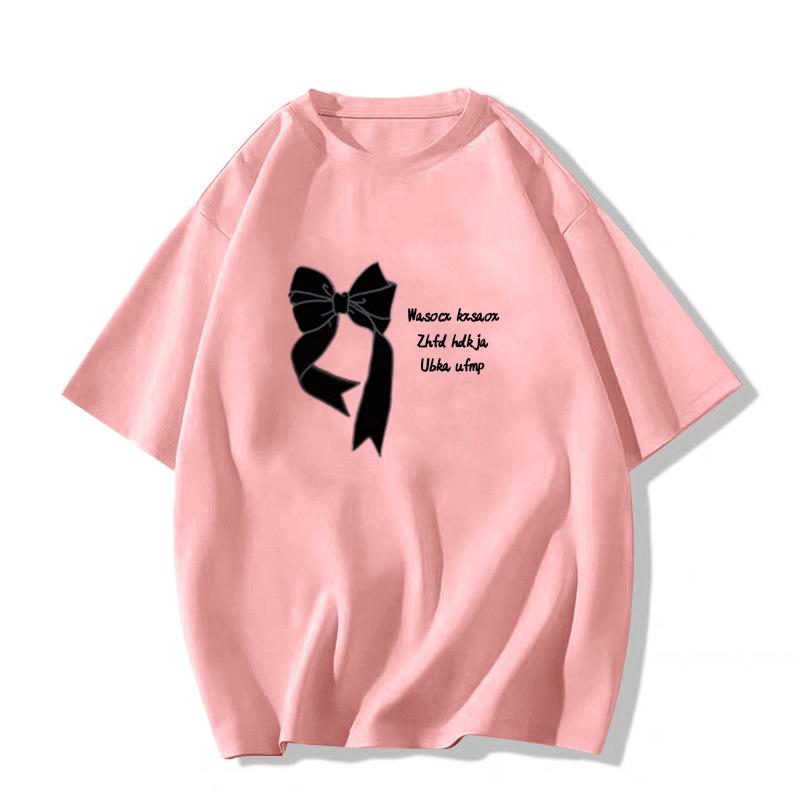 Large size summer design pure cotton short-sleeved t-shirt women's new loose Hong Kong style chic niche t-shirt top