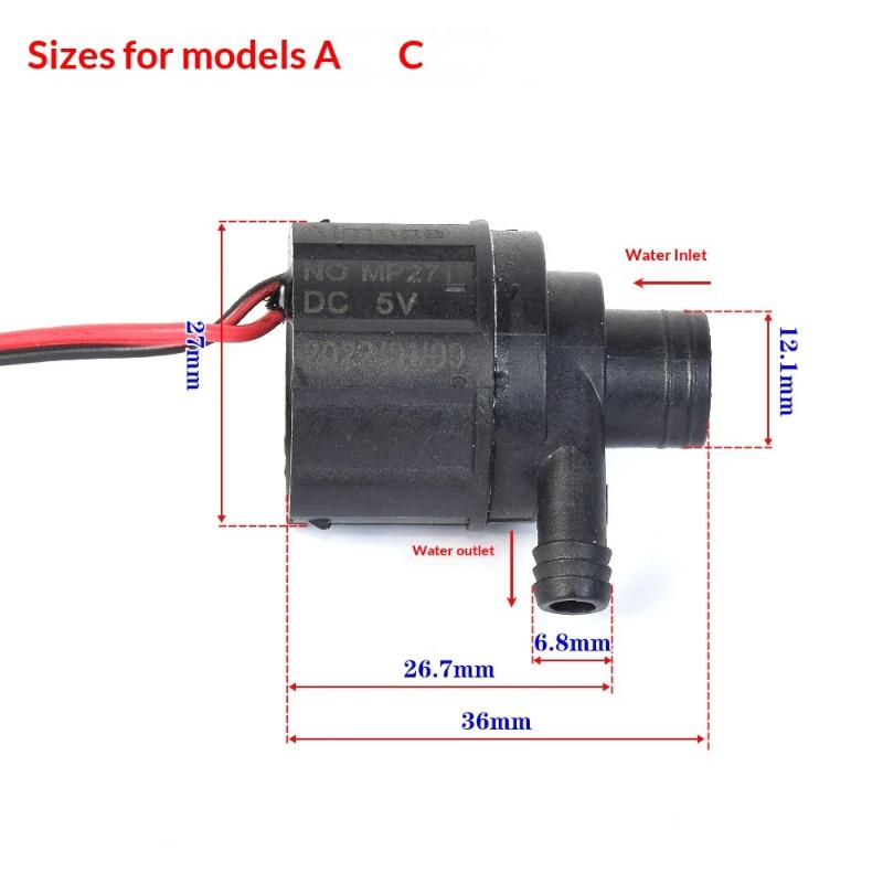 Mini Brushless Water Pump IP67 Waterproof Silent Sealed Centrifugal Circulation Pump for Indoor Tabletop Fountain Fish Tank