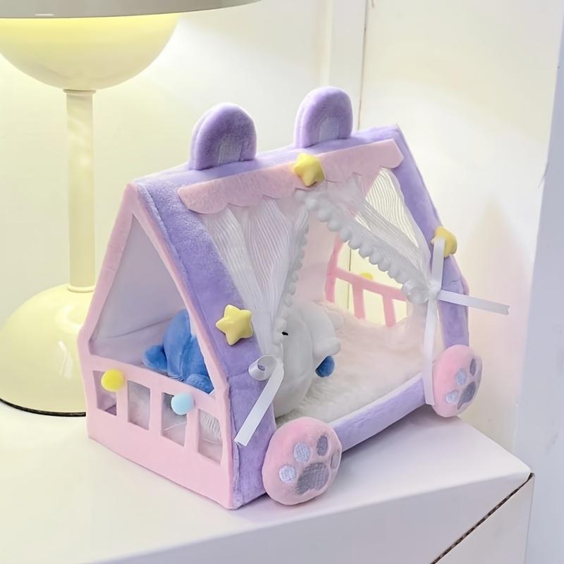 1PCS Cute Hamster Shelter Bed Soft Enclosed Pet Sleeping House