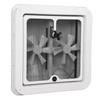 Ventilador de Teto para RV DC12V 13,39x13,39in Aço Inoxidável Ventilação de Ar de Entrada e Saída Dupla Ventilador de Teto com Tela e